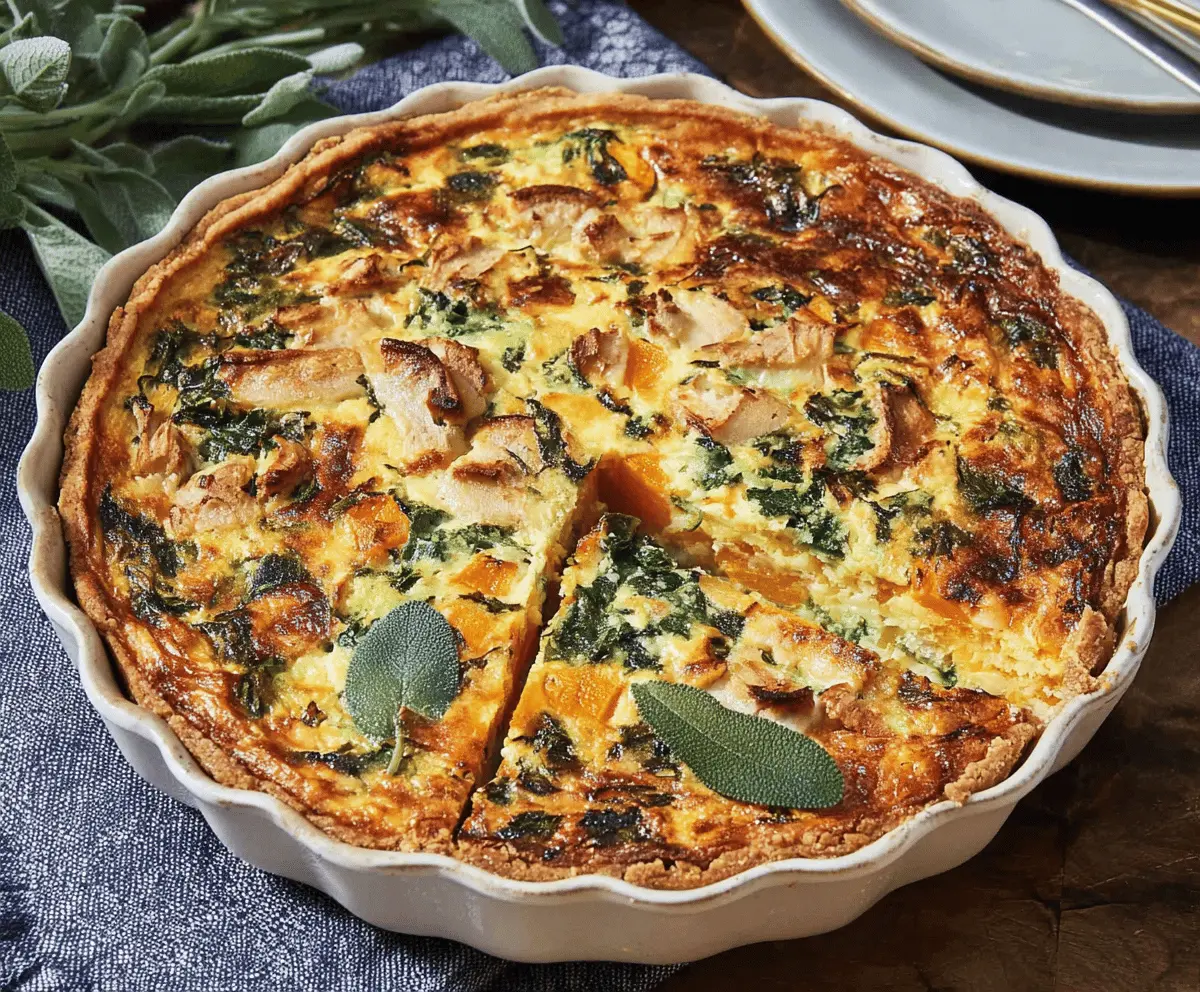 Easy Butternut Squash Sage Quiche