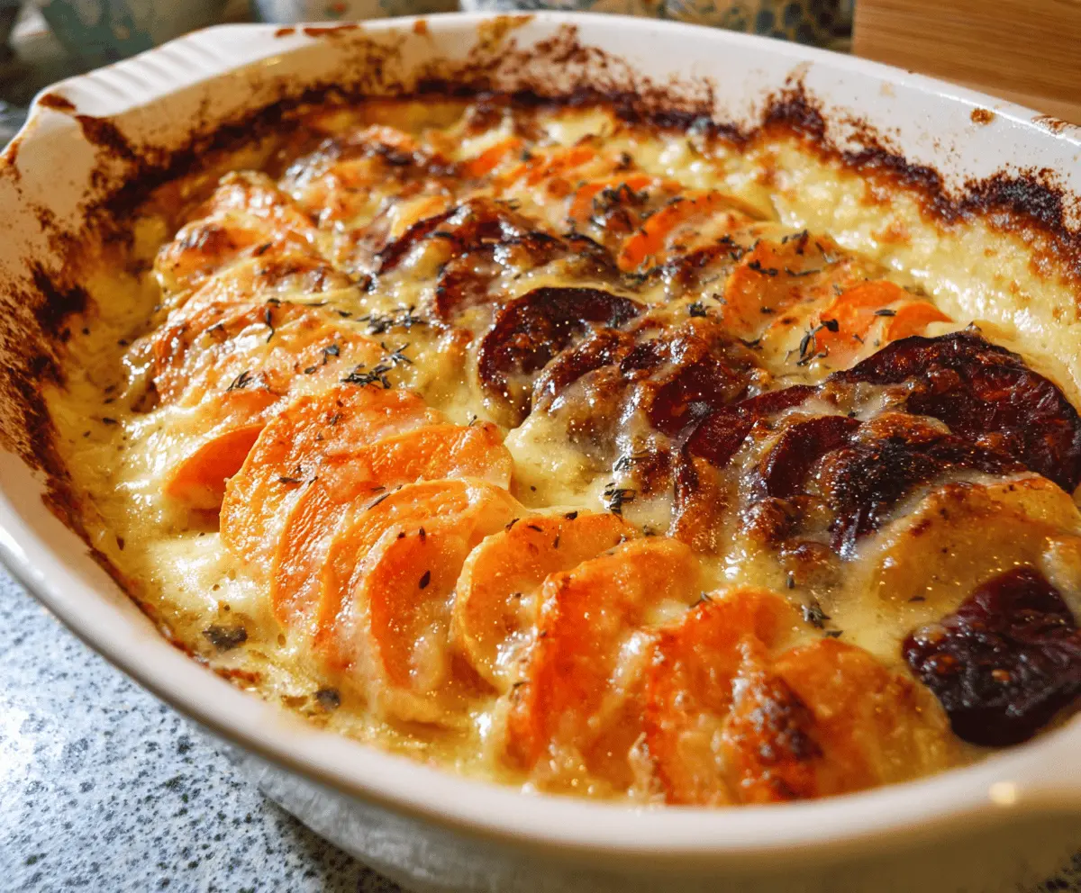 Easy Cheesy Root Vegetable Gratin