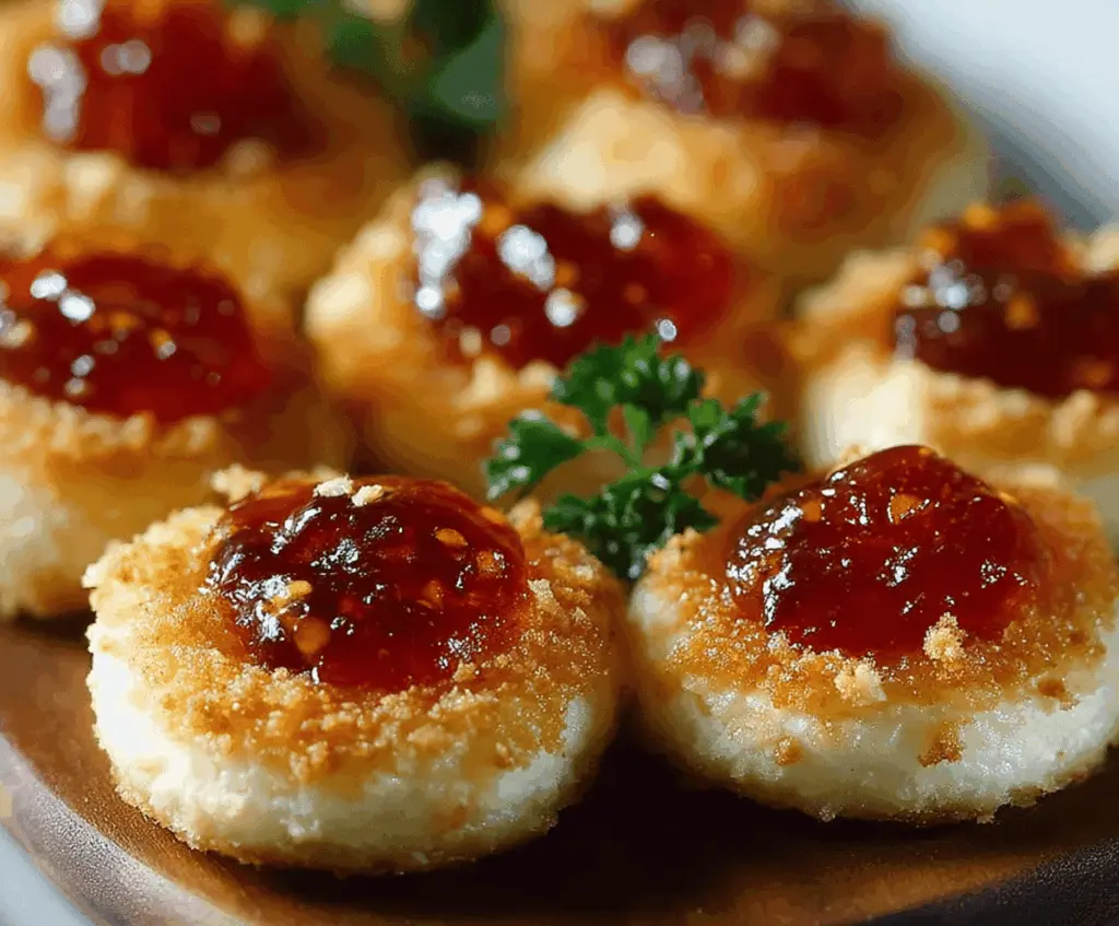 Cheesy Thumbprint Appetizers with Hot Pepper Jelly