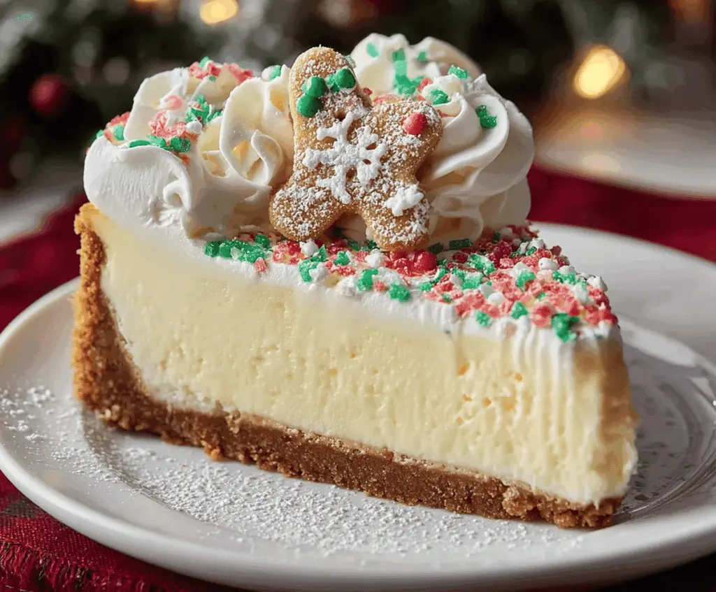 Christmas Sugar Cookie cheesecake