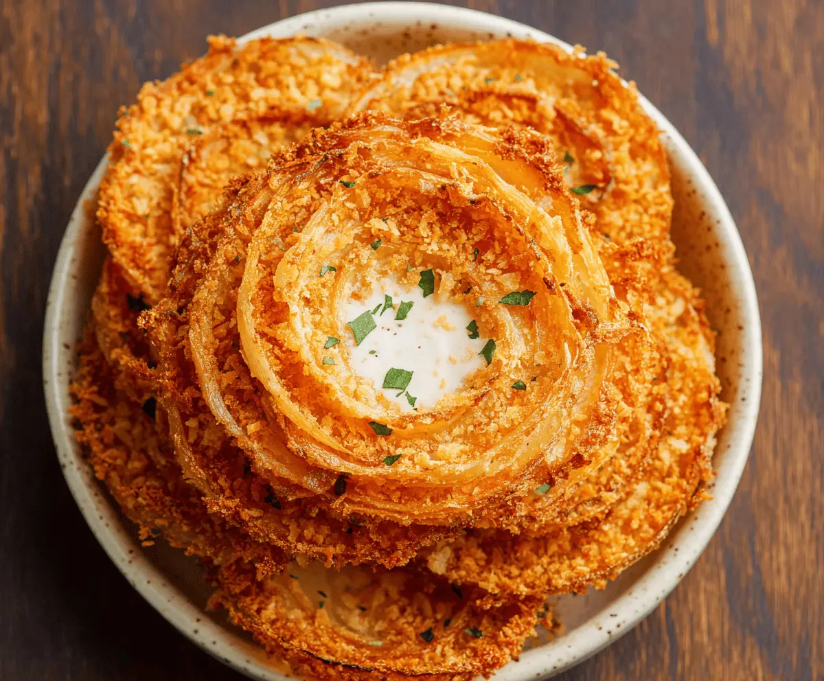 Crispy Parmesan Onion Ring Chips