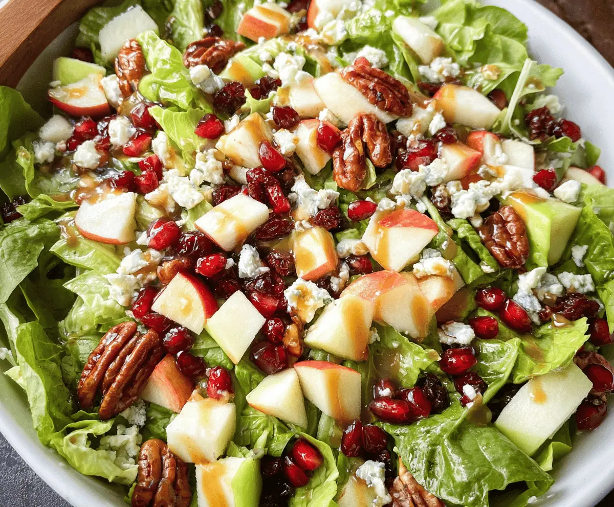 Crunchy Fall Apple Salad with Maple Vinaigrette