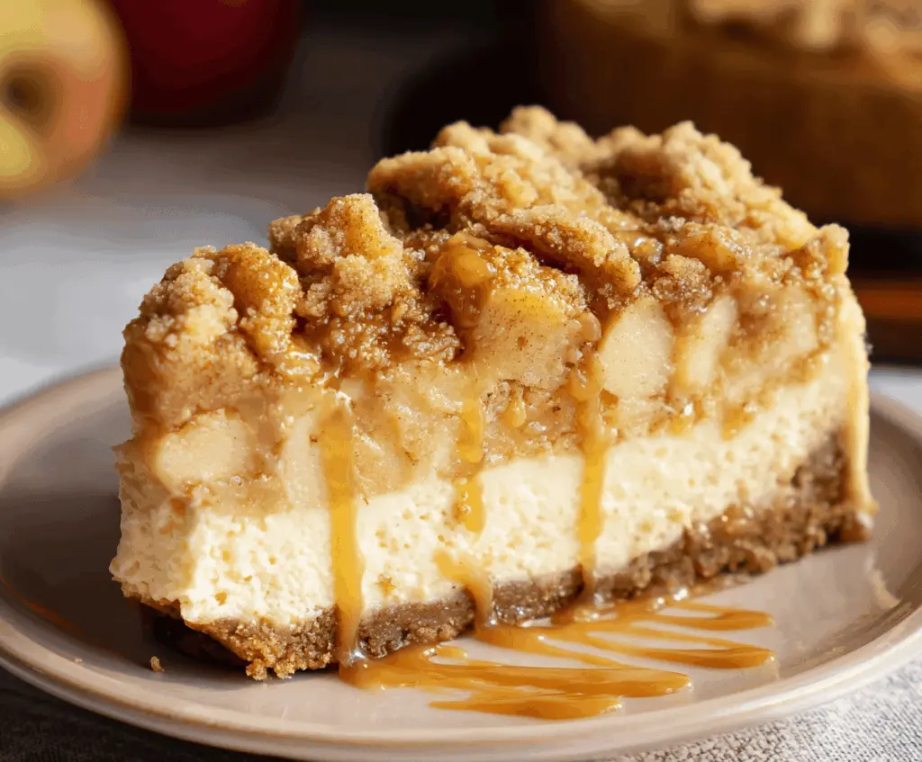 Delicious Apple Crumble Cheesecake