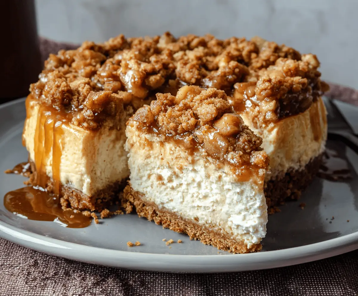 Easy Apple Crumble Cheesecake Recipe