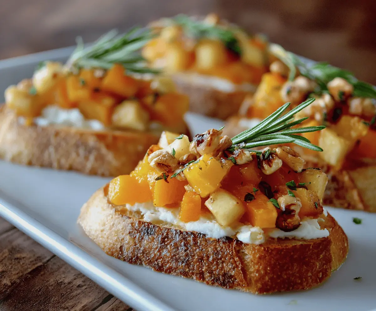 Easy Fall Bruschetta with Squash & Apples