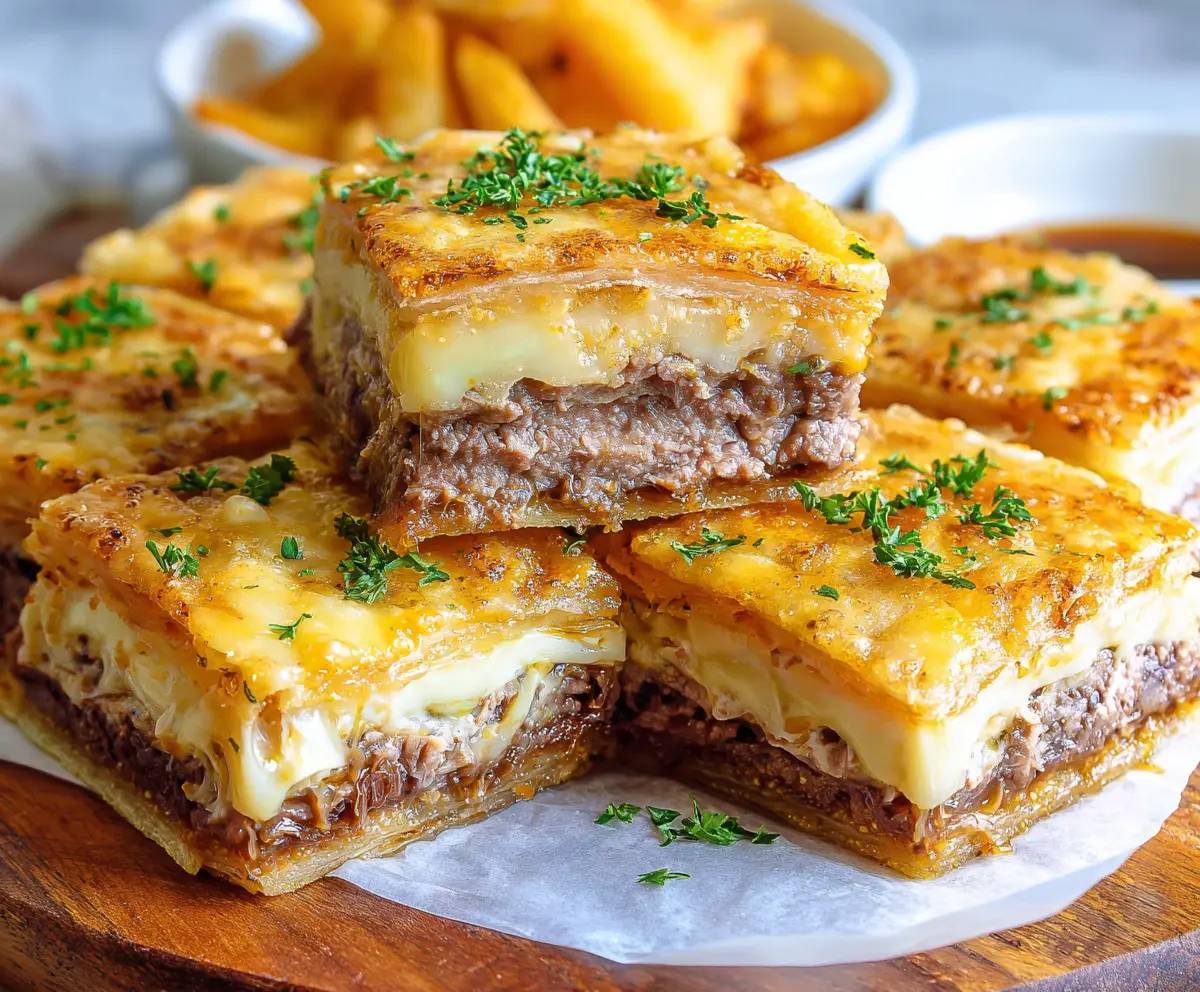 Easy French Dip Squares Recipe