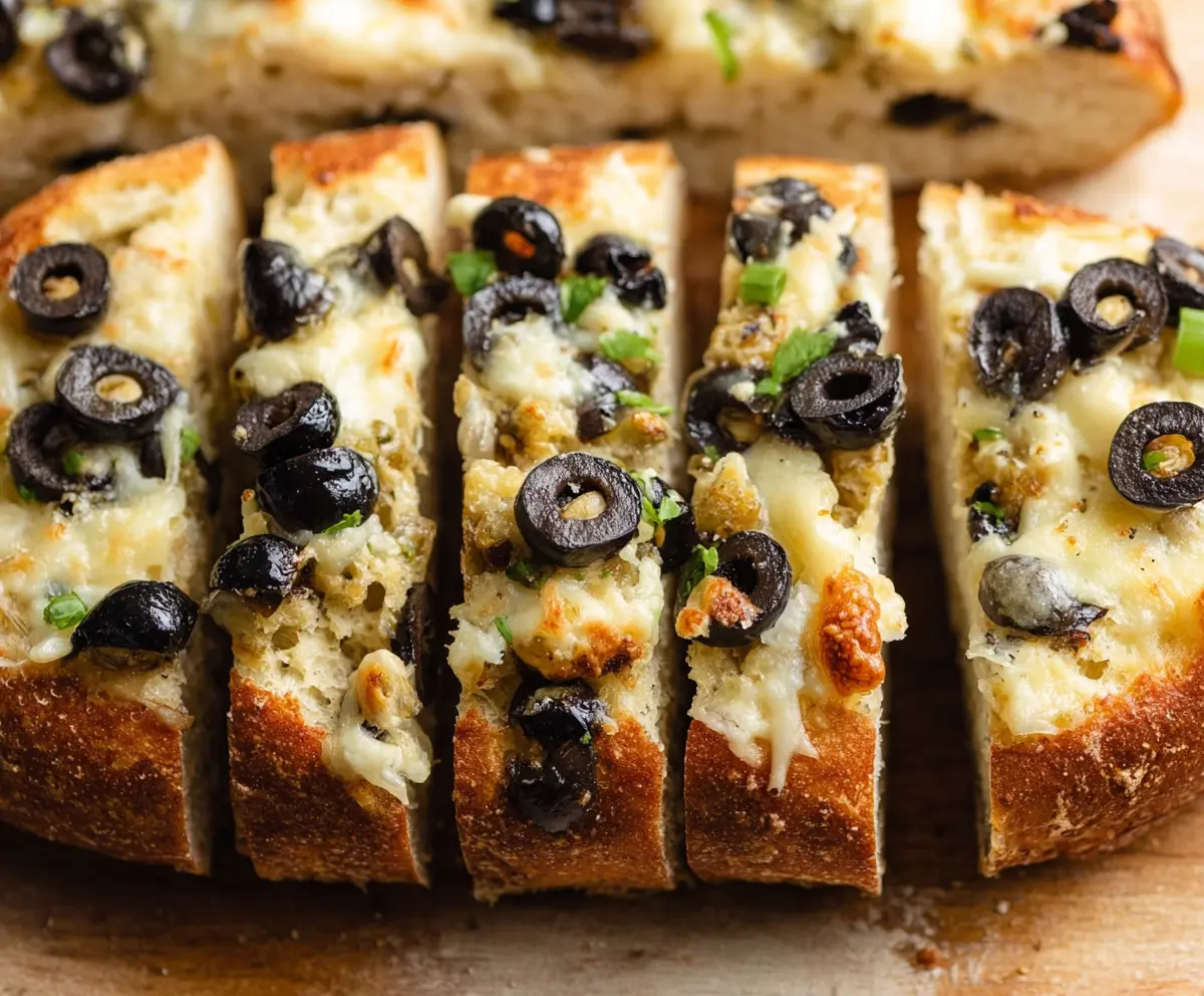 Easy Olive Cheese Bread Appetizer