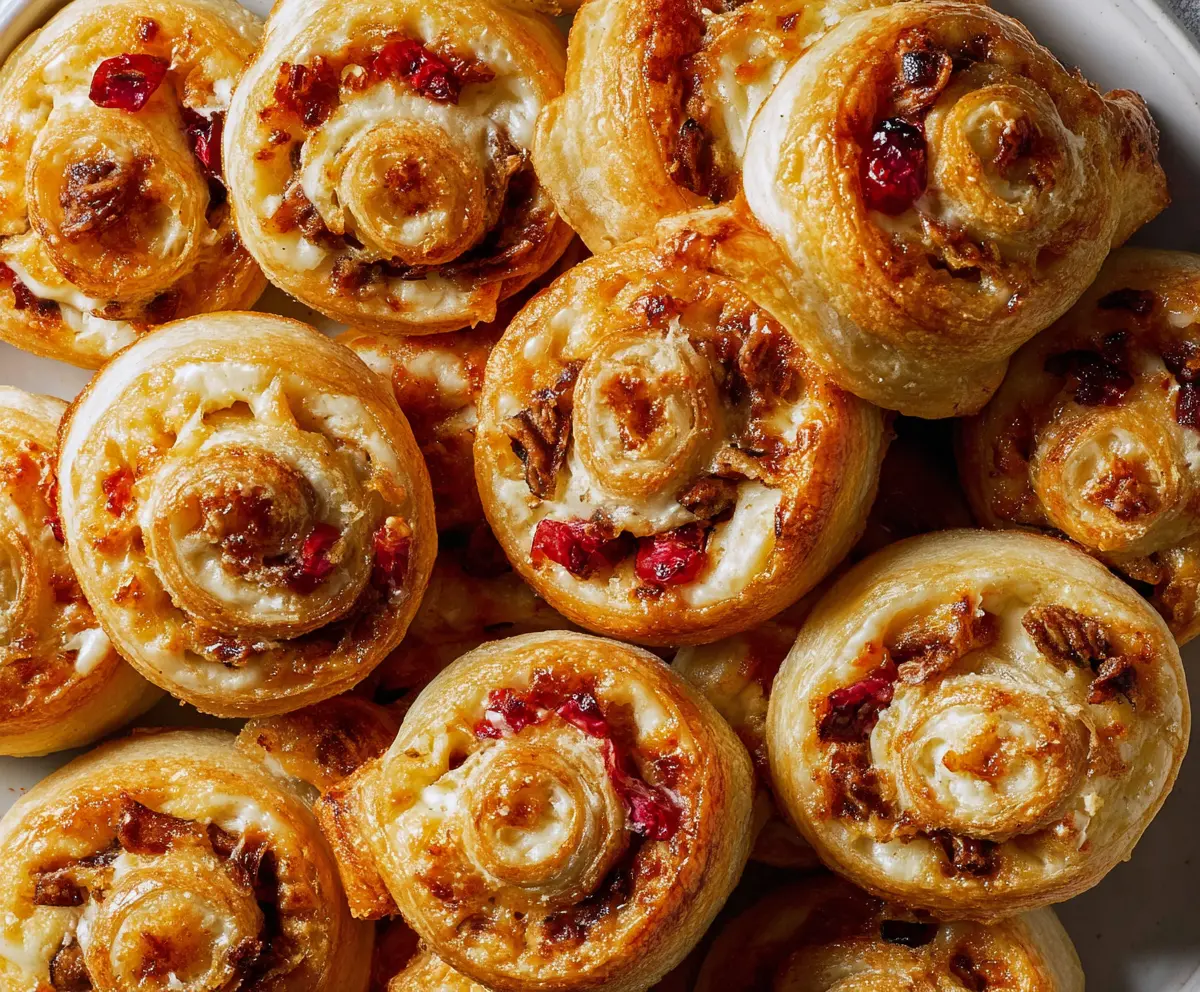 Easy Flaky Cranberry Cream Cheese Pinwheels