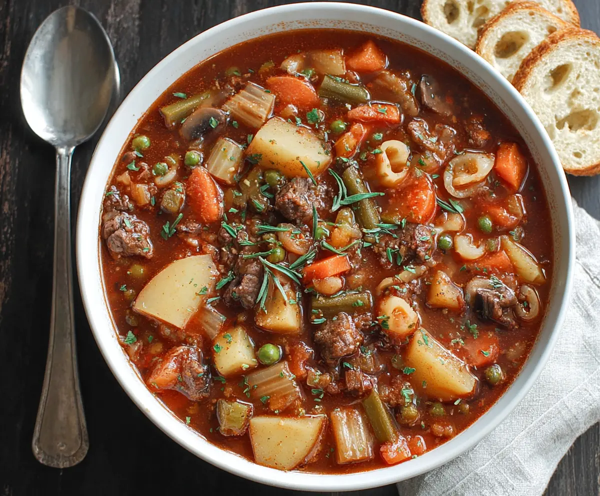 Hearty Veggie Beef Soup Recipe