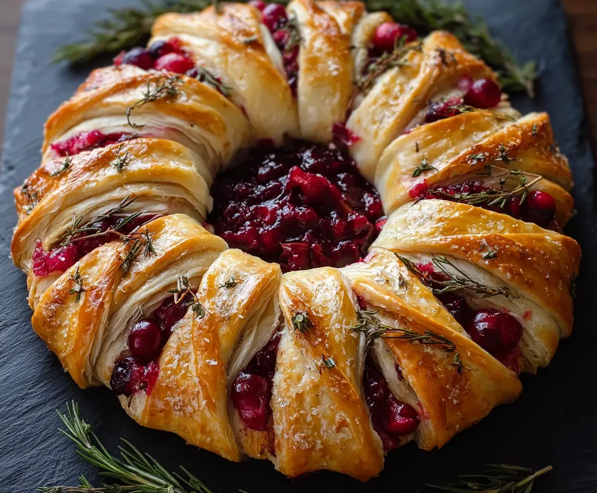 Turkey Cranberry Crescent Ring - Easy Holiday Appetizer