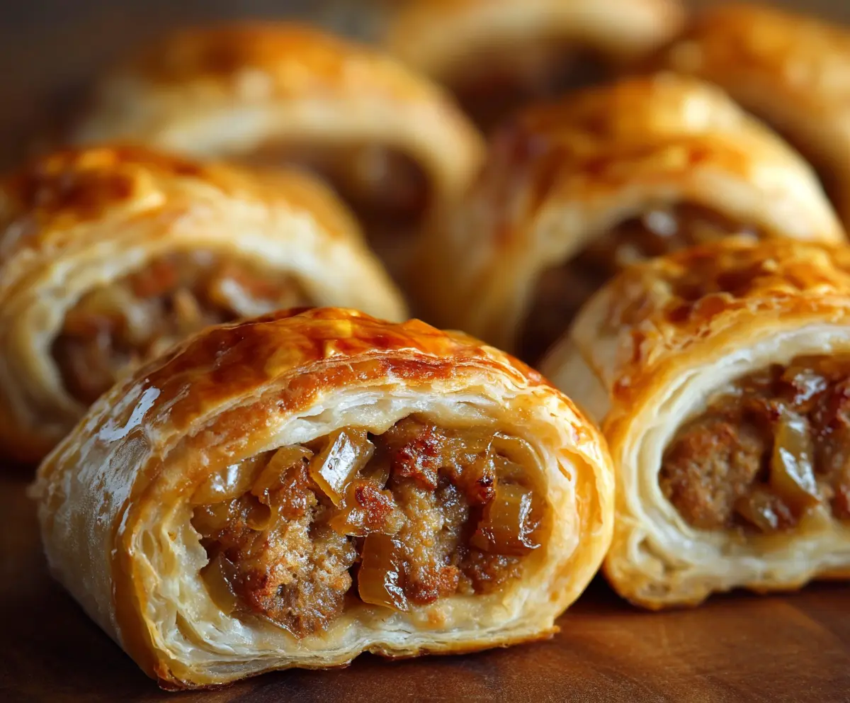 Savory French Onion Sausage Rolls