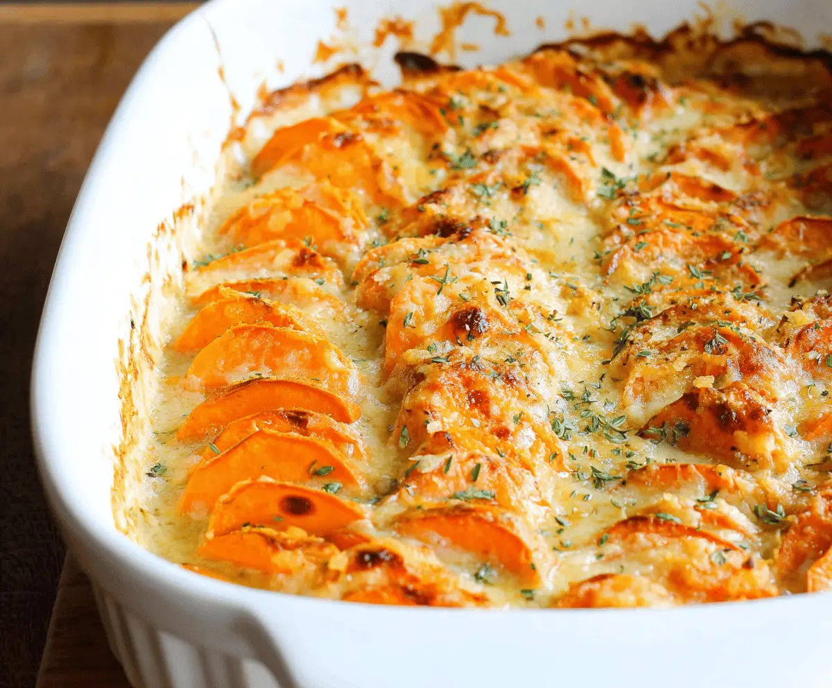 Easy Scalloped Sweet Potatoes
