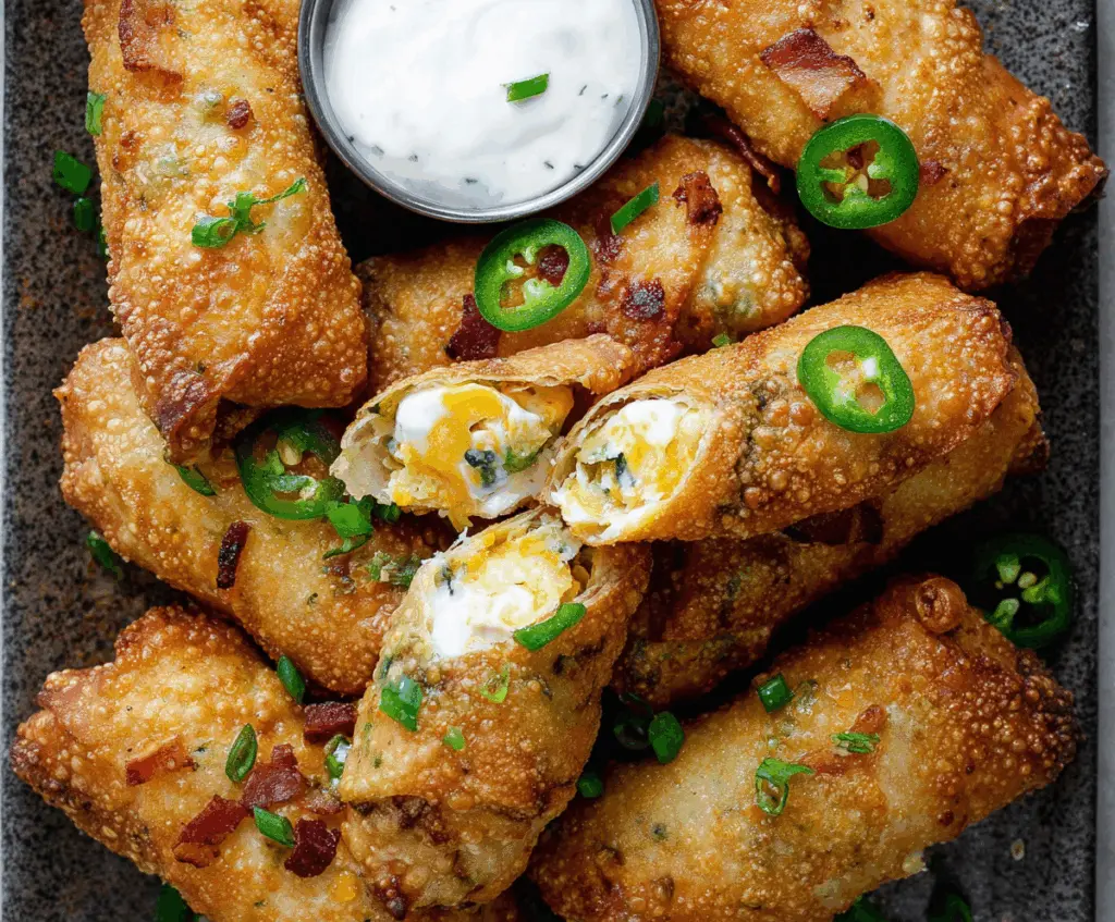 Tasty Finger Food Mini Jalapeno Popper Egg Rolls