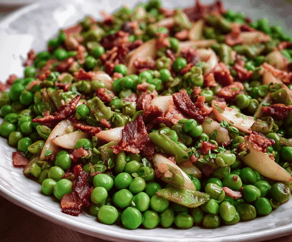 Thanksgiving Peas (with Pear and Pancetta)