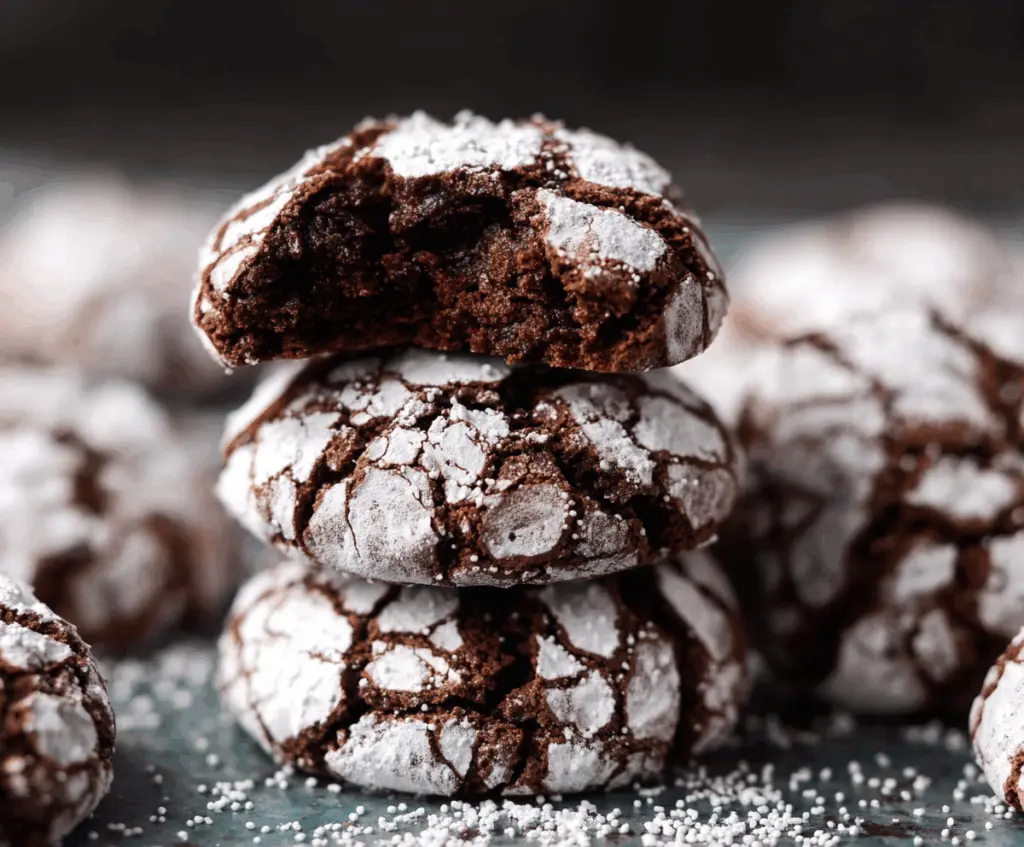 Chocolate crinkle cookies