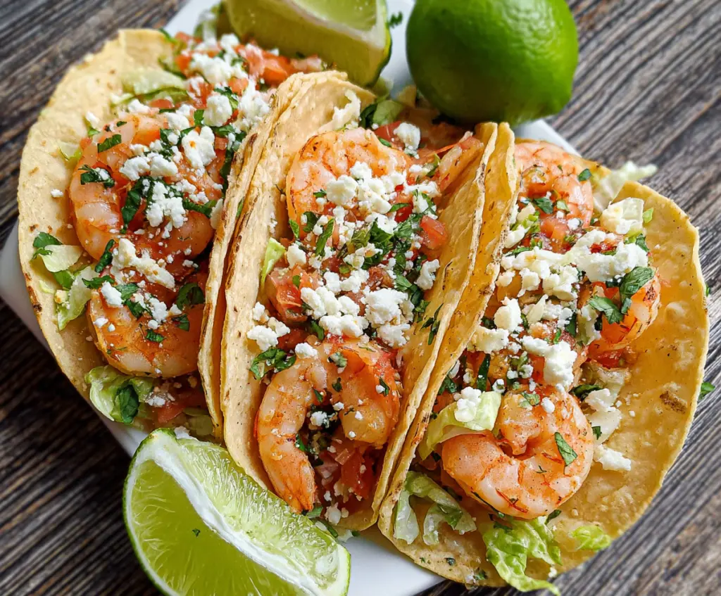 Cilantro Lime Easy Shrimp Tacos