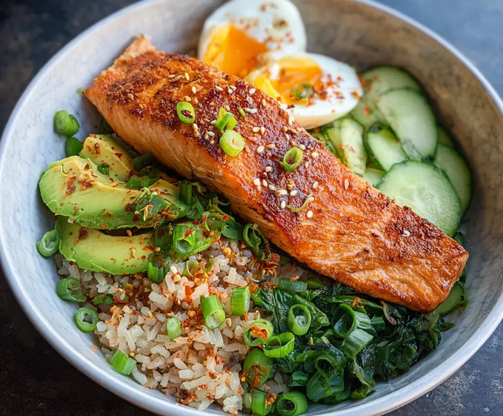 Crispy Salmon & Rice Bowl