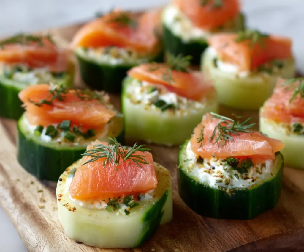 Cucumber Bites with Smoked Salmon