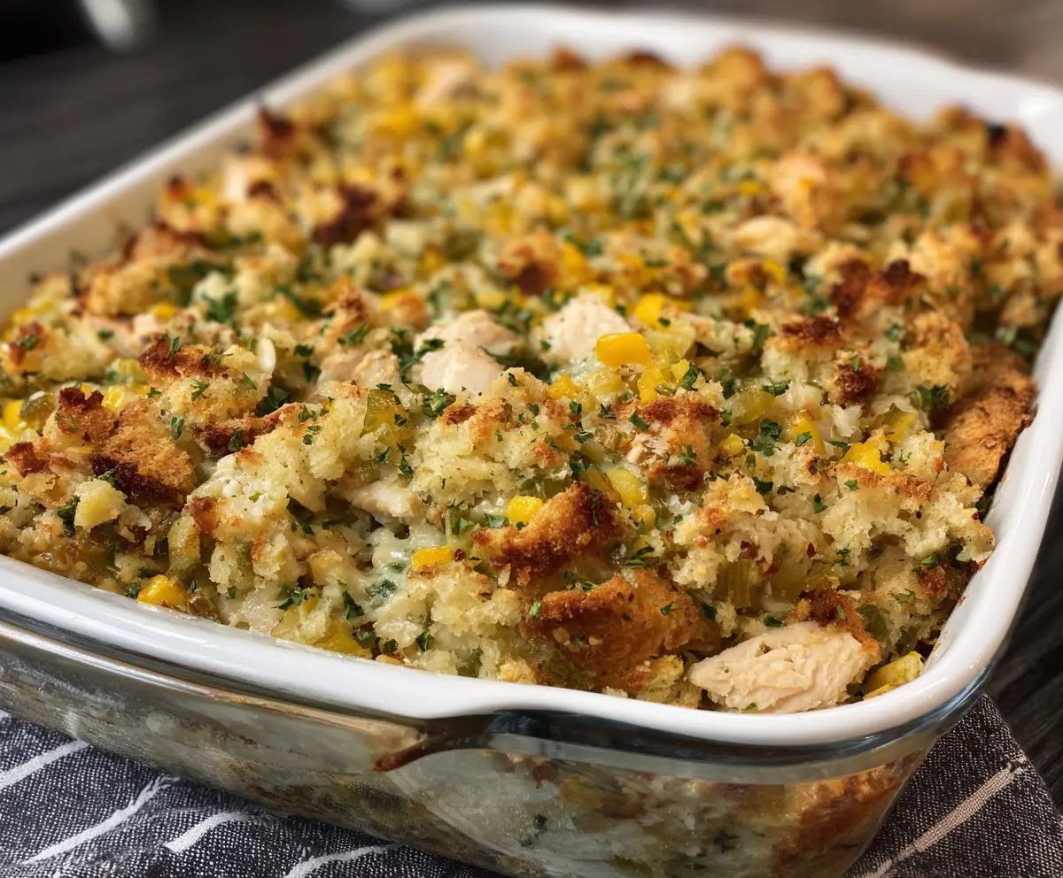 Easy Chicken & Stuffing Bake