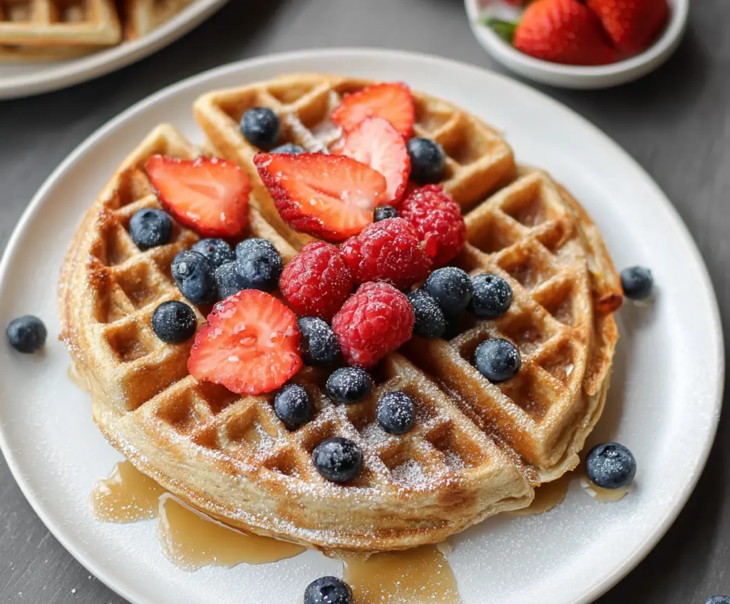 Easy Healthy Protein Waffles Recipe (With 45 Grams Protein)