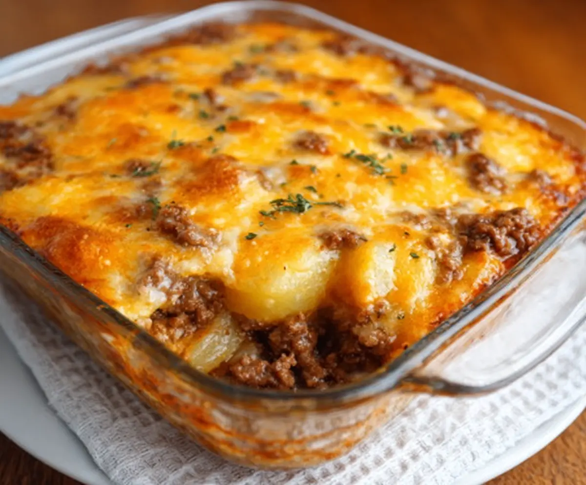 Easy Ground Beef & Potato Casserole