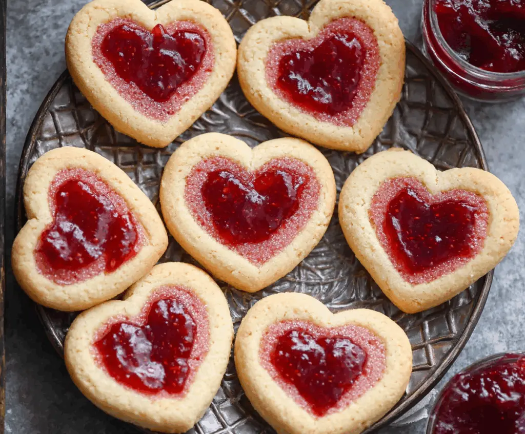 Heart Jam Valentine Cookies