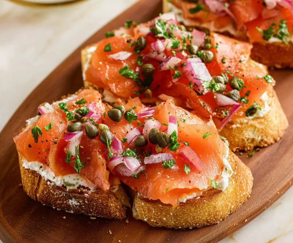 Irresistable Smoked Salmon Bruschetta