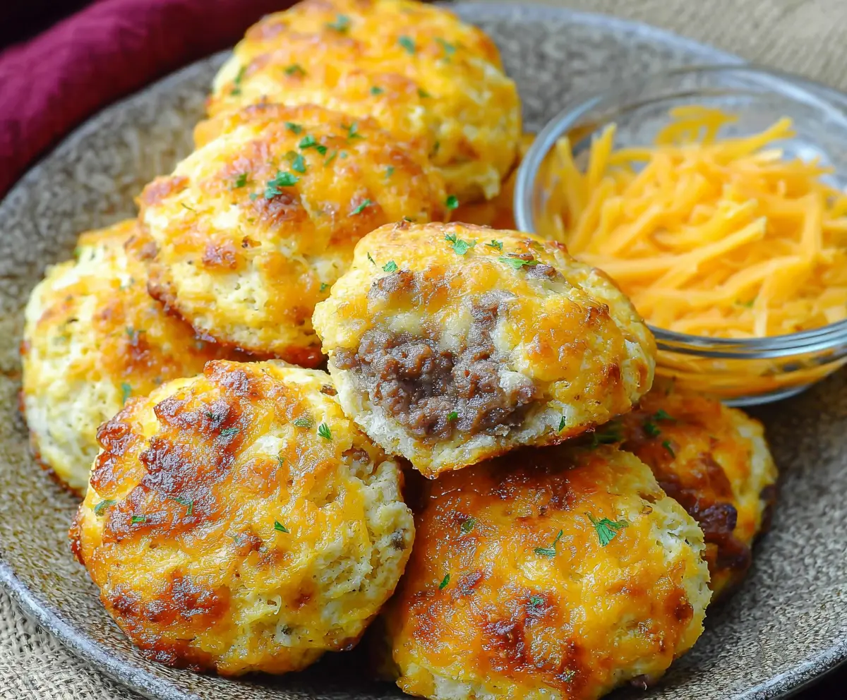 Easy Keto Sausage Cheese Biscuits