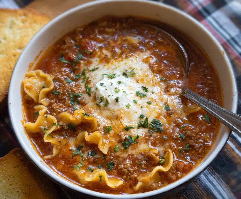 Quick Lasagna Soup