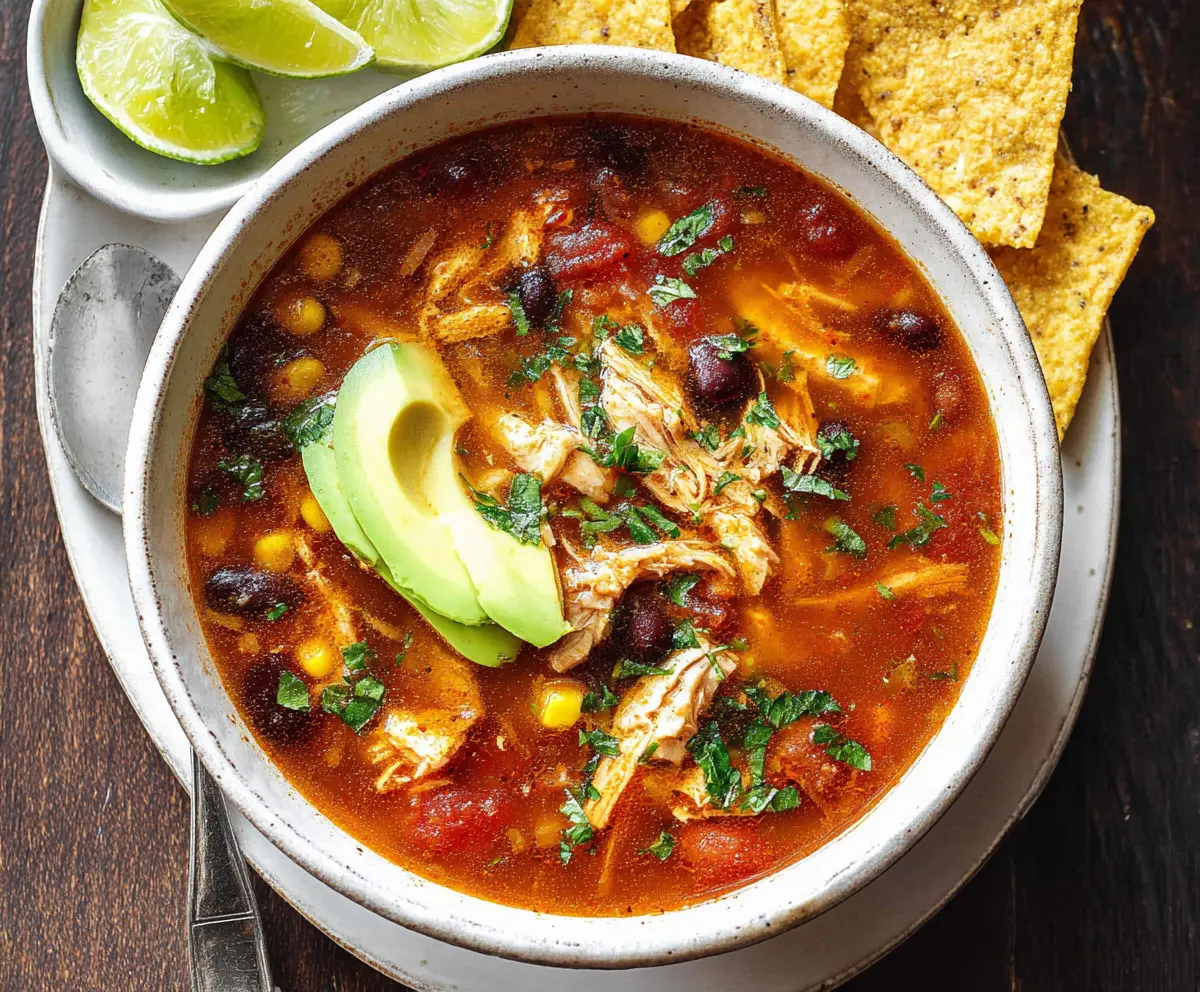 Easy Savory Chicken Tortilla Soup Recipe