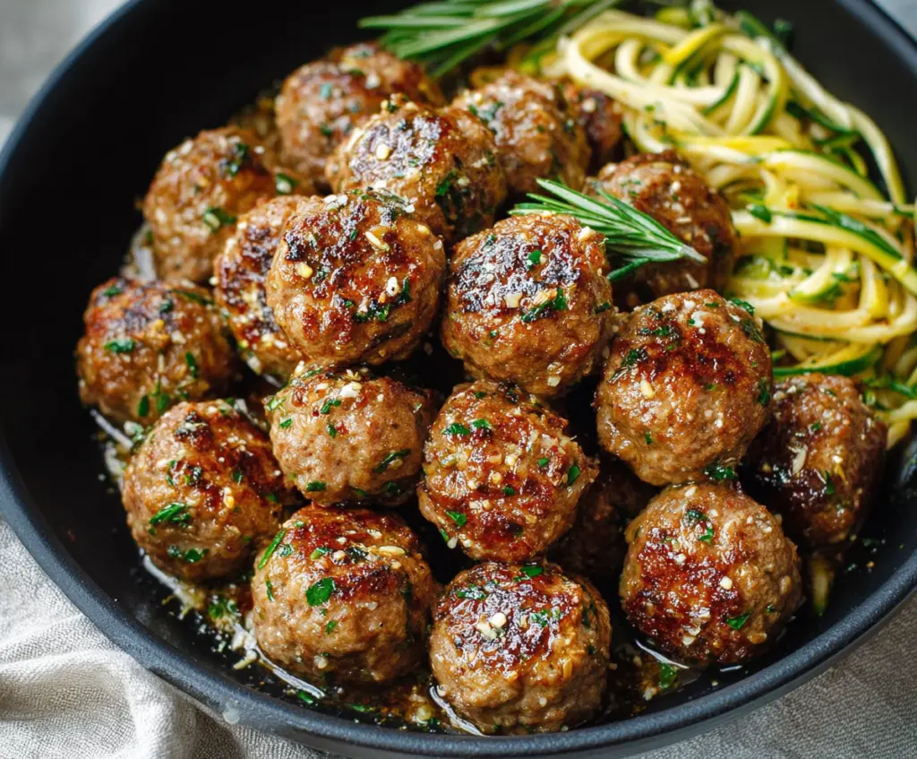 Keto Garlic Butter Meatballs