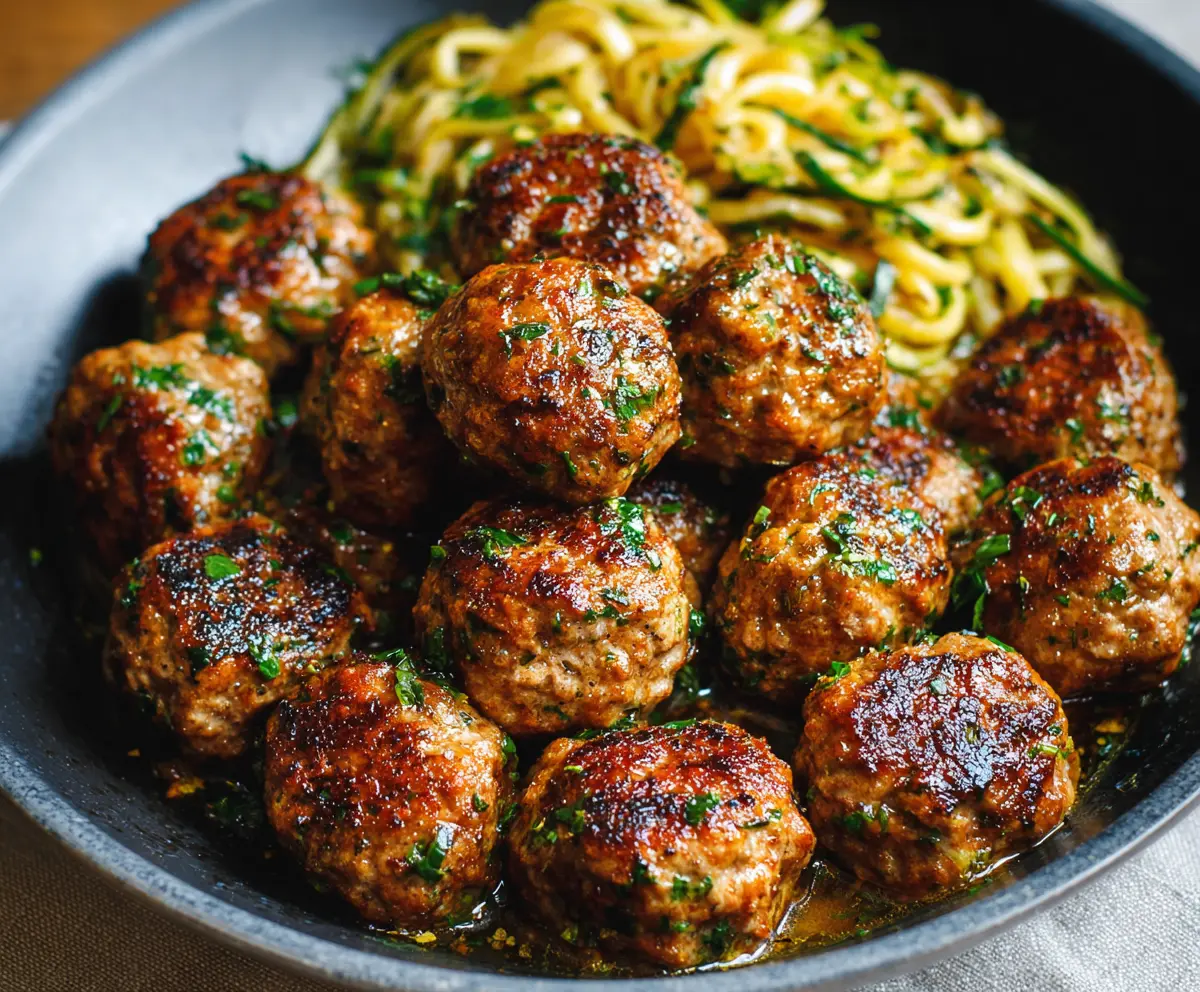 Easy Keto Garlic Butter Meatballs