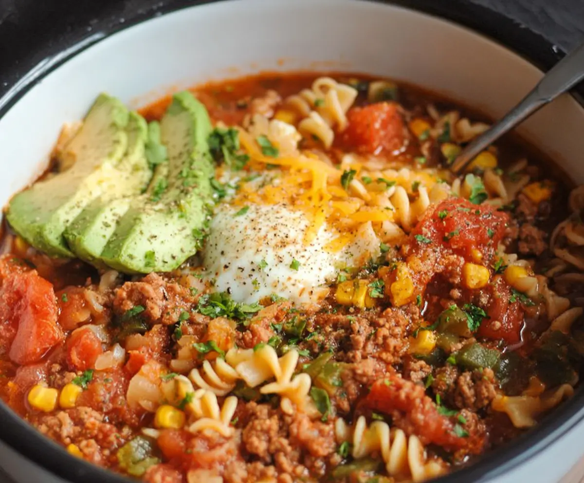 Easy Crockpot Lasagna Soup Recipe