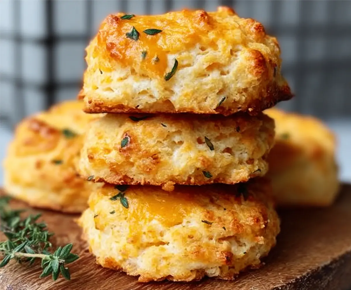 Easy Sourdough Cheddar Biscuits