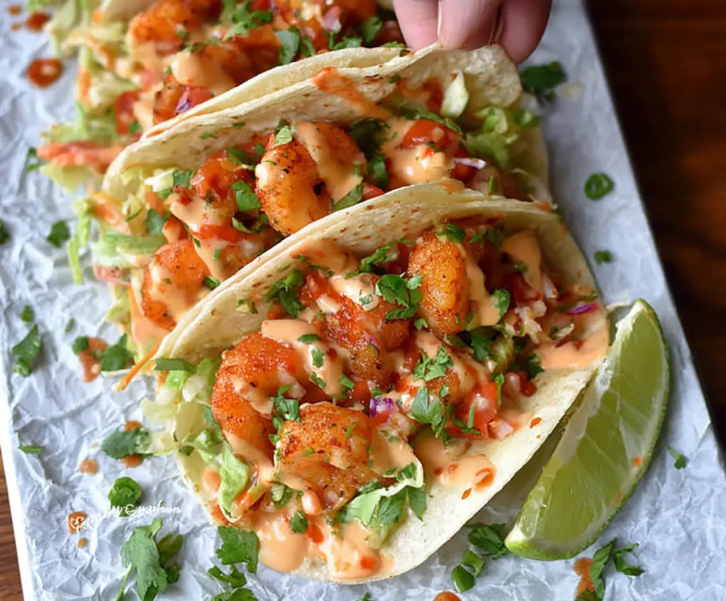 The BEST Bang Bang Shrimp Taco Recipe
