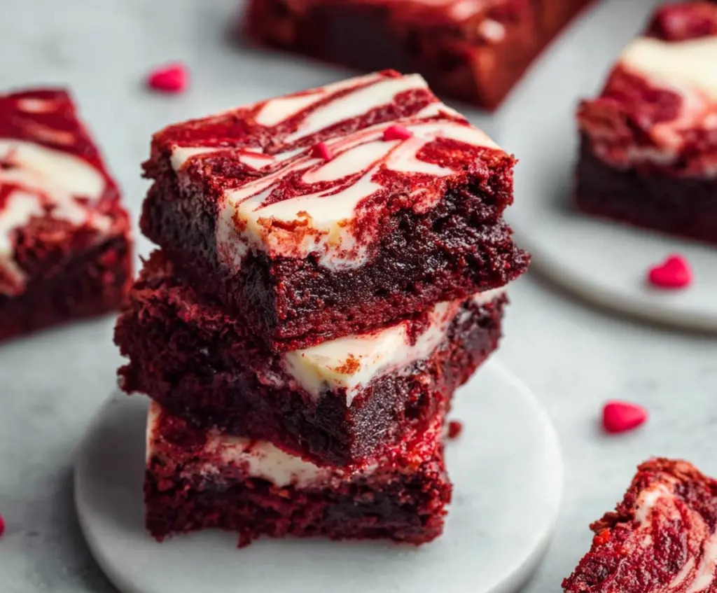 The Best Fudgy Red Velvet Brownies valentines desserts Recipe