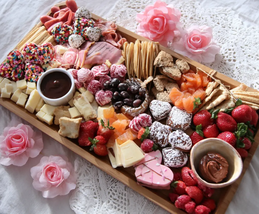 Valentines charcuterie board
