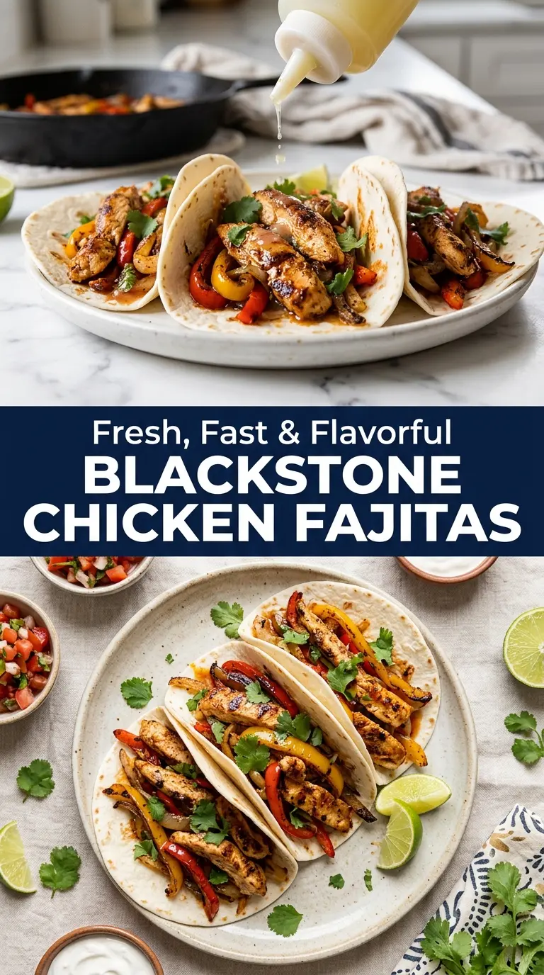 Blackstone chicken fajitas smoky charred vibrant