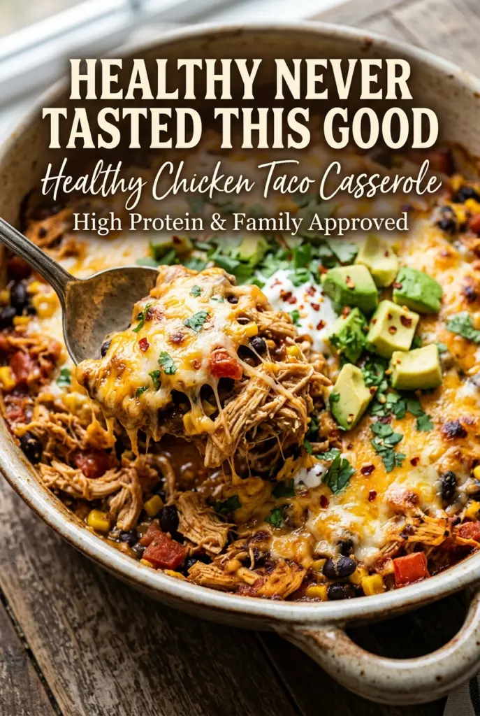 Healthy Chicken Taco Casserole
