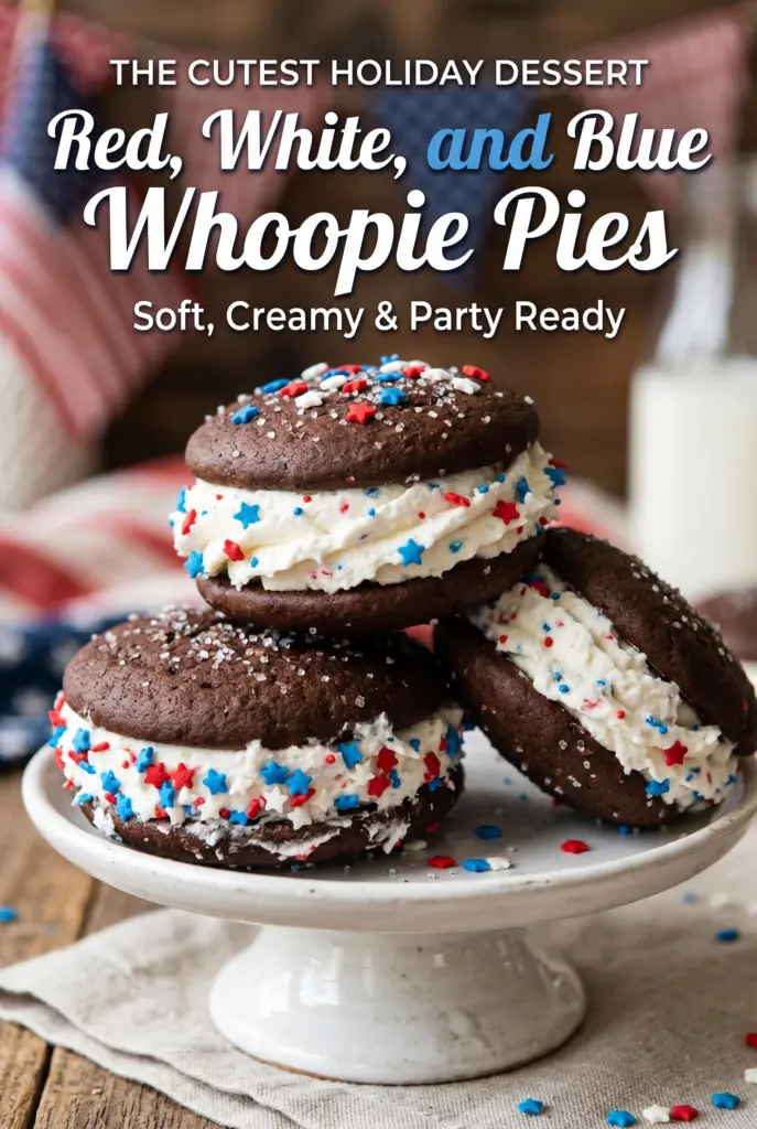 Red, White, and Blue Whoopie Pies