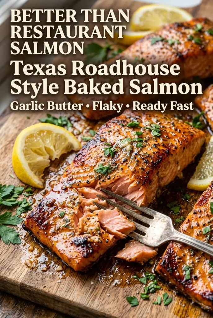 Texas Roadhouse Style Baked Salmon