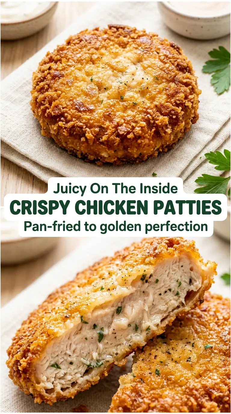 crispy chicken patties golden juicy garlicky